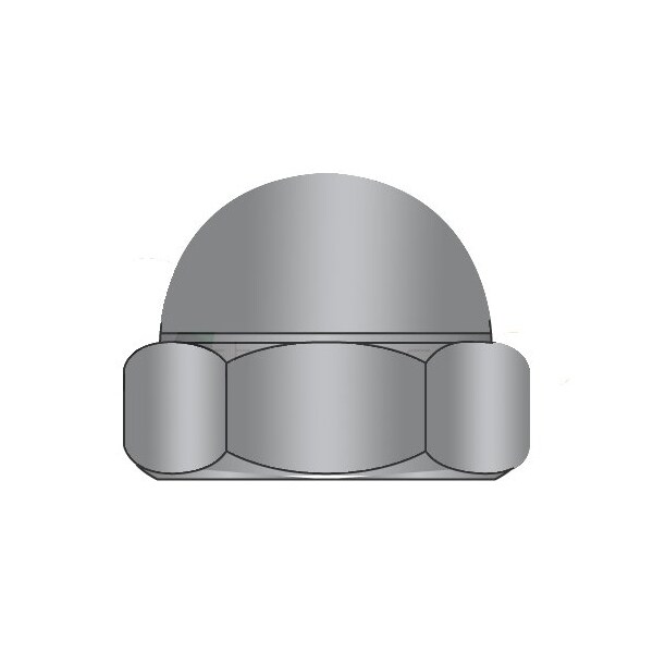 Newport Fasteners Low Crown Cap Nut, 3/4"-10, Steel, Black Oxide, 1.12 in H, 100 PK 234106 - main